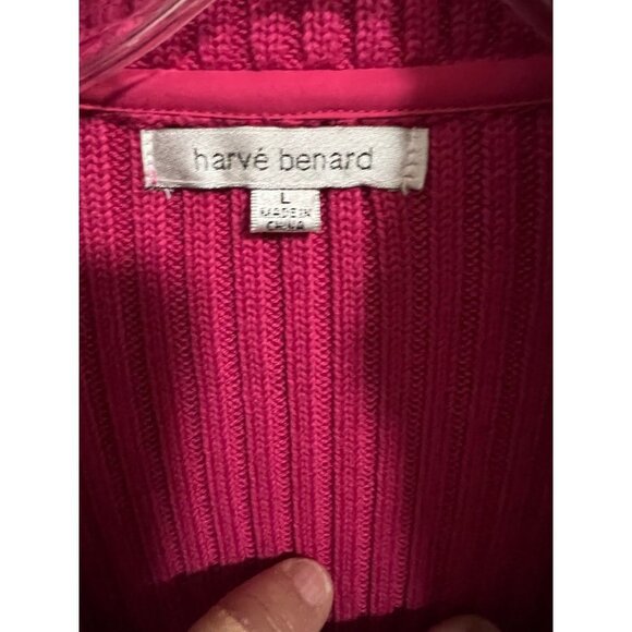 Harve Bernard Zip up Sweater Pink Size Large - Picture 3 of 8